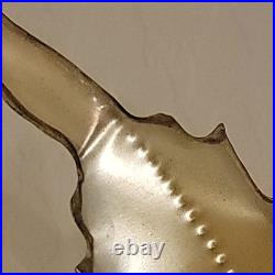 Vintage Metal Maple Leaf Wall Sculpture withWood MCM Jere-Style 70s 65