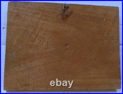 Vintage Mexican Folk Art Wood Carving Bas Relief 7-1/2 X 10