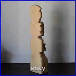 Vintage Mexican Oaxaca Aztec Wood Sculpture Signed Arturo Mendez