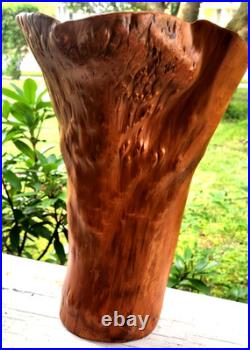 Vintage Mid Century Cypress Knee Wood Twisted Abstract Sculpture Art VASE