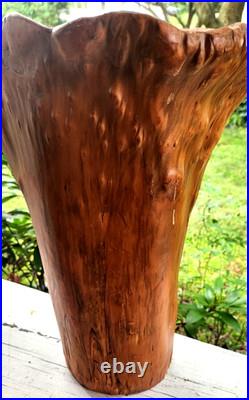 Vintage Mid Century Cypress Knee Wood Twisted Abstract Sculpture Art VASE