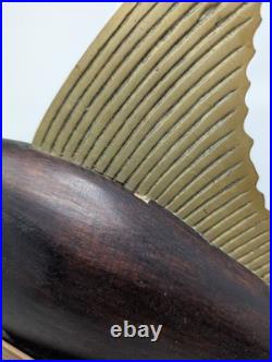 Vintage Mid Century Frederick Cooper Carved Wood & Brass Marlin Fish Sculpture Vintage Mid Century Frederick Cooper Carved Wood & Brass Marlin Fish Sculpture