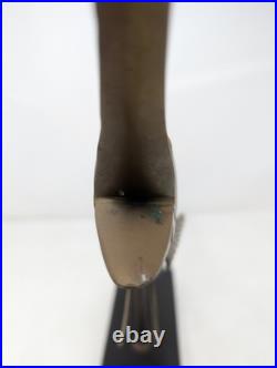 Vintage Mid Century Frederick Cooper Carved Wood & Brass Marlin Fish Sculpture