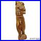 Vintage Mid Century Modern 60 Life-Size Nude Male Carved Wood Statue Sculpture