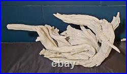 Vintage Mid Century Modern Driftwood Sculpture White Painted 1960s