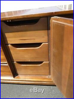 Vintage Mid Century Modern Sculptured Triple Dresser