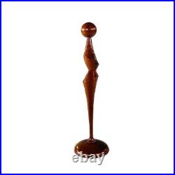 Vintage Mid-Century Modern Teak Woodturned Sculpture of a Figure