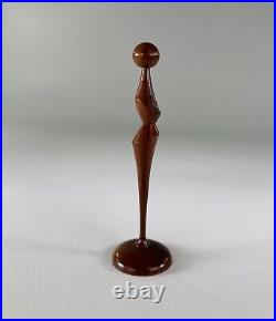 Vintage Mid-Century Modern Teak Woodturned Sculpture of a Figure