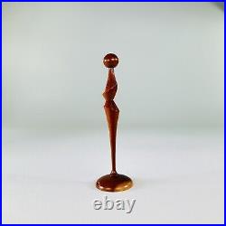 Vintage Mid-Century Modern Teak Woodturned Sculpture of a Figure