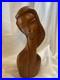 Vintage Mid Century Modern Wood Sculpture Woman Bust Female J. P. Alcantara