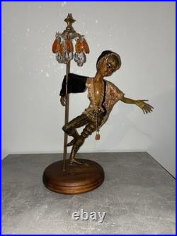 Vintage MidCentury ModernBohemian Figurine Sculpture 60s-70s, 2F high 15 in wide