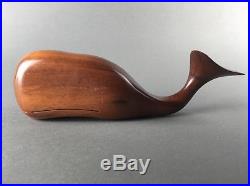 Vintage Miles Greer California Modernist Wood Whale Sculpture Eames Era
