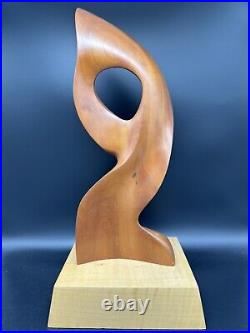 Vintage Modern Abstract Wood Sculpture by Turner, 15 1/4 tall