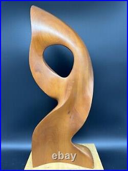 Vintage Modern Abstract Wood Sculpture by Turner, 15 1/4 tall