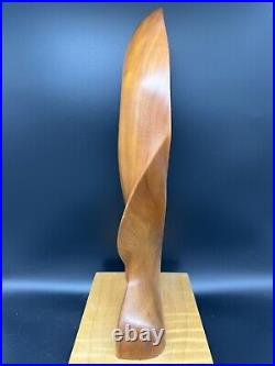 Vintage Modern Abstract Wood Sculpture by Turner, 15 1/4 tall