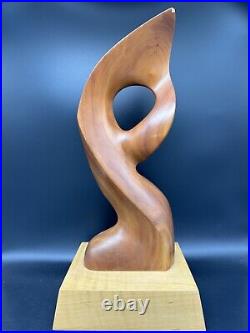 Vintage Modern Abstract Wood Sculpture by Turner, 15 1/4 tall