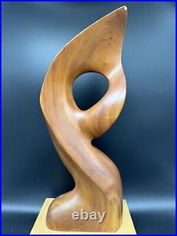 Vintage Modern Abstract Wood Sculpture by Turner, 15 1/4 tall