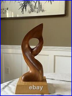 Vintage Modern Abstract Wood Sculpture by Turner, 15 1/4 tall