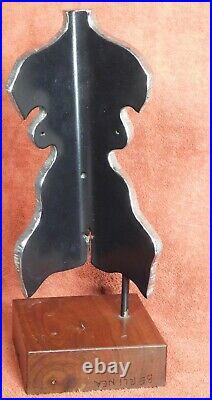 Vintage Modern Al Wilson Abstract Female Nude Sculpture Brutalist Nickel Steel
