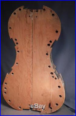 Vintage Modern Folk Art American Made Cello Mold Luthier Form Wood Sculpture 40s