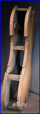 Vintage Modern Folk Art American Made Cello Mold Luthier Form Wood Sculpture 40s