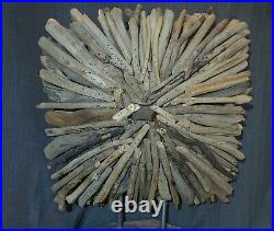 Vintage Modern Steel Beach Driftwood Wood Abstract Sculpture Large 17 Tx13 W