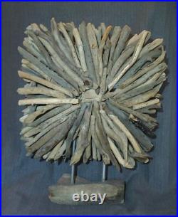 Vintage Modern Steel Beach Driftwood Wood Abstract Sculpture Large 17 Tx13 W Vintage Modern Steel Beach Driftwood Wood Abstract Sculpture Large 17 Tx13 W