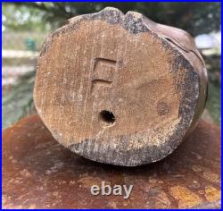 Vintage Monkey Pod Woman Girl Lady Wood Sculpture Hand Carved Bust 18 Statue