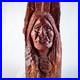 Vintage Native American Chief Handcraft Curved Wood Sculpture Size 20L x 5W