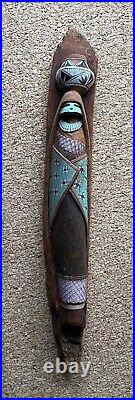 Vintage Native American Laguna Pueblo Wood Sculpture by Jacob Warner