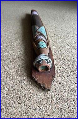 Vintage Native American Laguna Pueblo Wood Sculpture by Jacob Warner