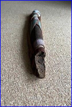 Vintage Native American Laguna Pueblo Wood Sculpture by Jacob Warner