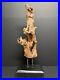 Vintage Natural Abstract Driftwood Art Sculpture On Wooden Base