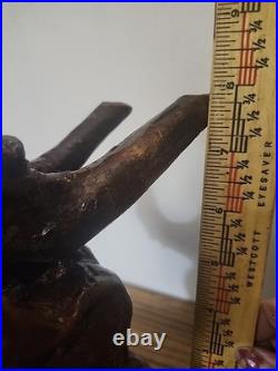 Vintage Natural Burl Root Wood Sculpture Stand Rustic Driftwood Base