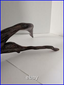 Vintage Natural Driftwood Sculpture Abstract Organic Wood Art Rustic Decor Displ