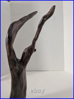 Vintage Natural Driftwood Sculpture Abstract Organic Wood Art Rustic Decor Displ