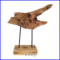 Vintage Natural Driftwood Sculpture on Stand Sculpture Art Beach Art