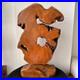 Vintage Natural Wood Abstract Sculpture on Base Live Edge Burl Art 21 X 14