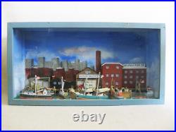Vintage Nautical Folk Art Sculpture, Assemblage Diorama Shadow Box, Beach House