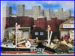 Vintage Nautical Folk Art Sculpture, Assemblage Diorama Shadow Box, Beach House