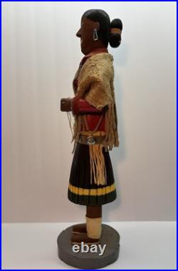 Vintage Navajo Folk Art Wood Carving Figure 18 Tall Dated 1972 RARE