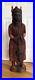 Vintage Nigerian Benin King Oba Wood Carved Standing Sculpture Figure 33 Tall