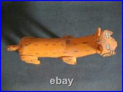 Vintage Oaxacan Wood Carving Alebrije Tiger Attrib to Manuel Jimenez Arrasola