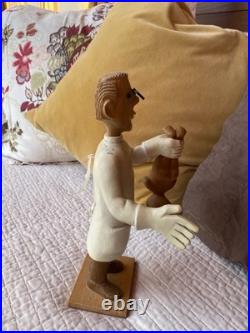 Vintage Obstetrician Wood Sculpture