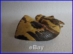 Vintage Old Hand Carved Painted Wooden Sculpture Horse Head Bust Collectible