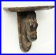 Vintage Old Wood Horse Wall Bracket shelf Plaque Brass Fitted Indian Home Art