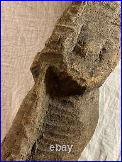 Vintage Original Folk Art Carved Wooden Abstract Sculpture
