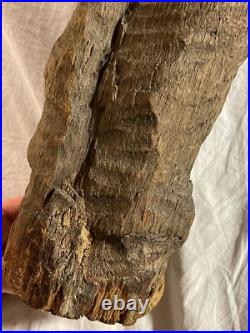 Vintage Original Folk Art Carved Wooden Abstract Sculpture