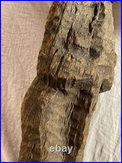 Vintage Original Folk Art Carved Wooden Abstract Sculpture