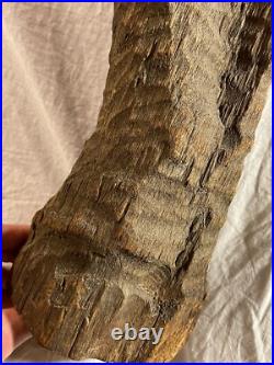 Vintage Original Folk Art Carved Wooden Abstract Sculpture